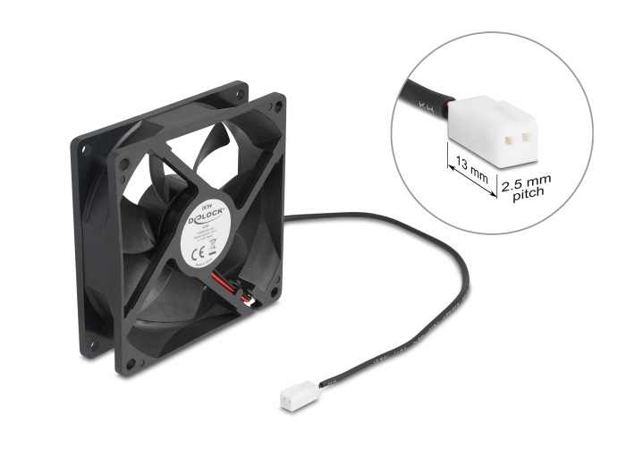 Delock Axiallüfter 5 V DC, 92 x 92 x 25 mm schwarz #1 
