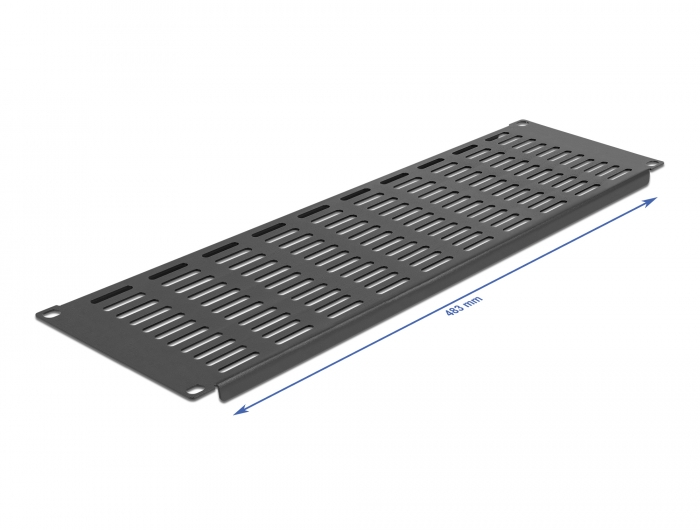 Delock 19″ Netzwerkschrank Panel mit Lüftungsschlitzen horizontal 3 HE schwarz #2 