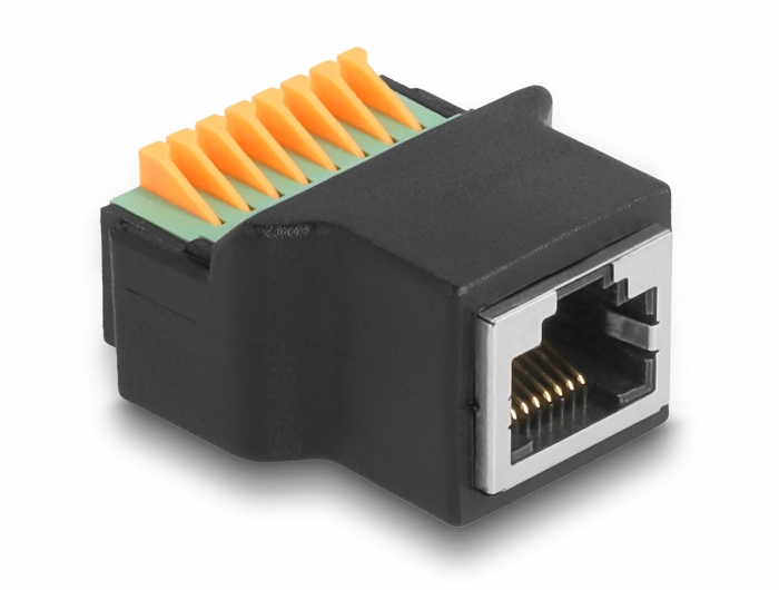 Delock RJ45 Buchse zu Terminalblock mit Drucktaster Adapter #1 