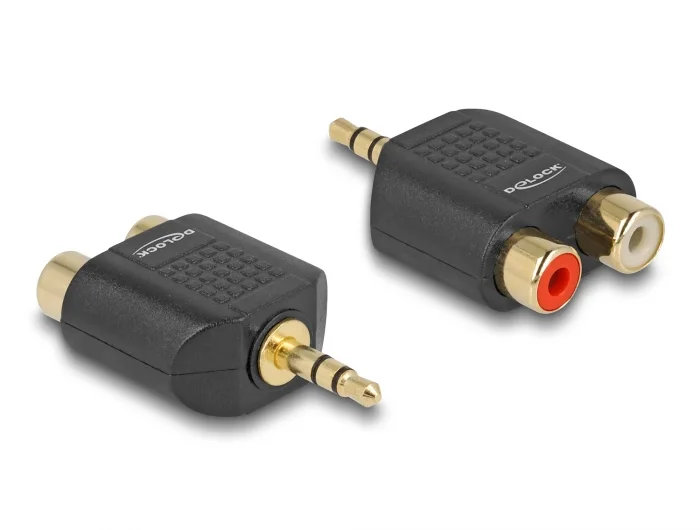 Delock Adapter Audio Klinke 3,5 mm 3 Pin Stecker > 2 x Cinch Buchse #1 
