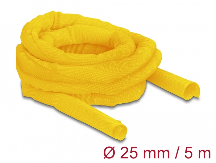 Delock Gewebeschlauch selbstschließend hitzebeständig 5 m x 25 mm gelb #1 