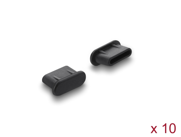 Schwarz Delock Staubschutz Für Usb Type-C™ Buchse 10 Stück Silikon