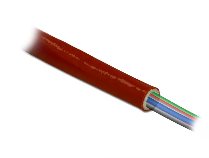 Delock Feuerfester Schutzschlauch silikonbeschichtet 10 m x 10 mm rot #3 