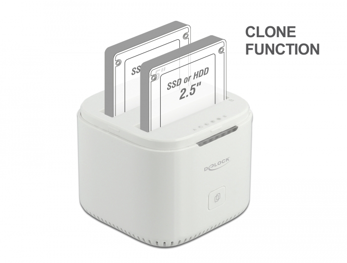 Delock USB Type-C™ 3.2 Dockingstation für 2 x 2.5″ SATA HDD / SSD mit Klon Funktion #6 