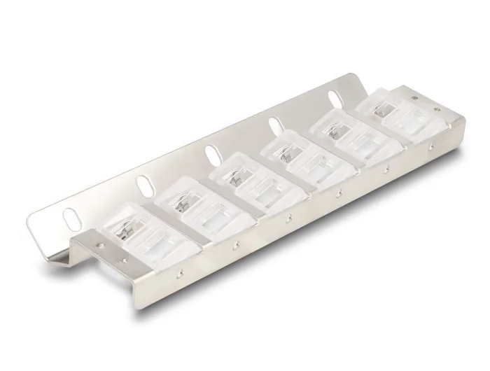 Delock Keystone Halterung 12 Port neigbar für 10″ oder 19″ Rack und Wandmontage #4 