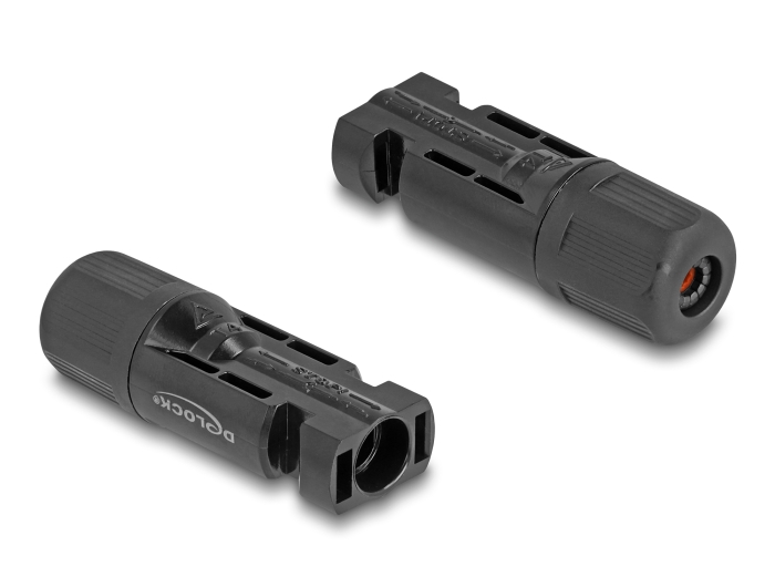 Delock DL4 Solar Steckverbinder für Kabel zum Crimpen, Stecker und Buchse, schwarz 2 Stück #2 