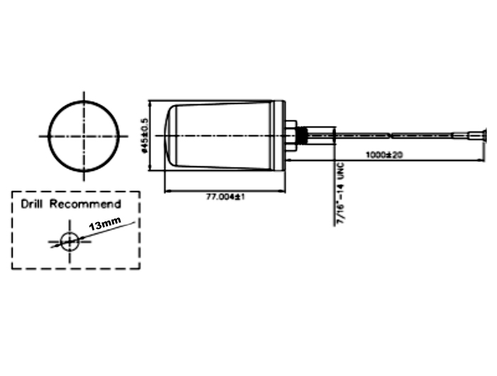 Delock GSM / UMTS Antenne SMA Stecker 1 m ULA100 starr outdoor weiß