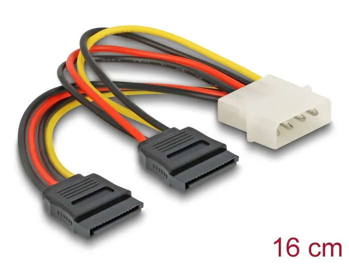 Delock Kabel SATA 15 Pin HDD 2 x zu 4 Pin Stecker #1 