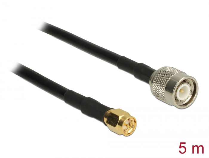 Delock Antennenkabel TNC Stecker > SMA Stecker CFD200 5 m low loss #1 