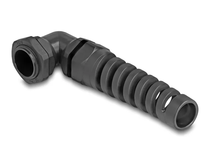 Delock Kabelverschraubung mit Zugentlastung 90° gewinkelt PG16 schwarz #1 