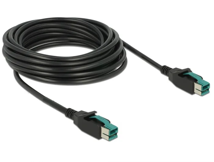 Delock PoweredUSB Kabel Stecker 12 V > PoweredUSB Stecker 12 V 5 m für POS Drucker und Terminals #3 