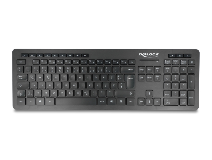 Delock USB Tastatur 2,4 GHz kabellos schwarz - Lautlos #2 