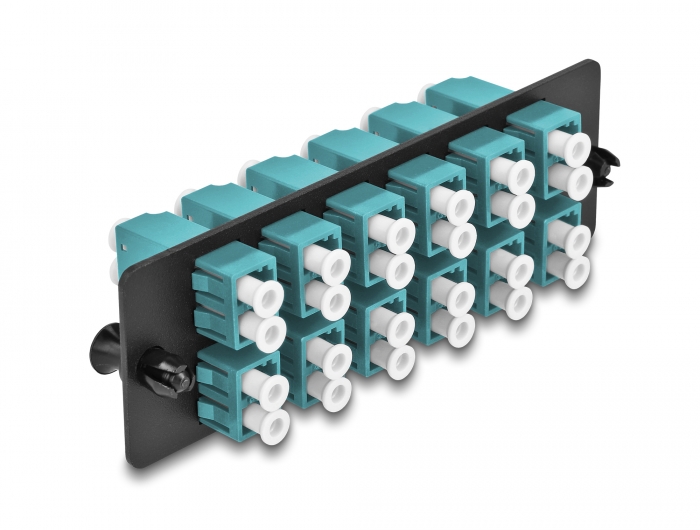 Delock LWL Adapter Panel LC Duplex OM4 12 Port aqua #2 