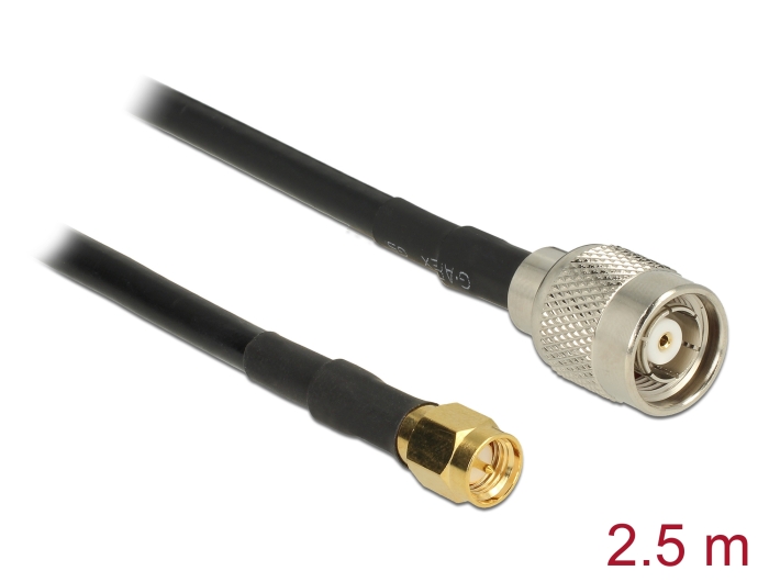 Delock Antennenkabel RP-TNC Stecker > SMA Stecker RG-58 C/U 2,5 m #1 