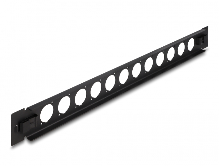 Delock 19″ D-Typ Patchpanel 12 Port werkzeugfrei schwarz #2 
