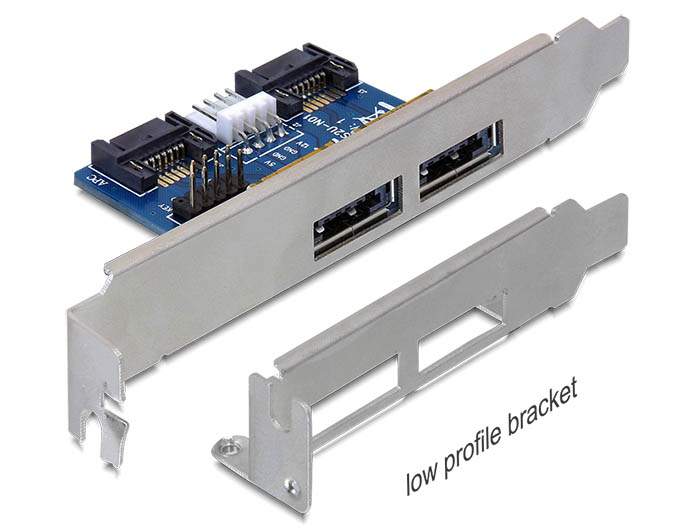 Delock Slotblech 2 x eSATApd 5 V / 12 V #2 