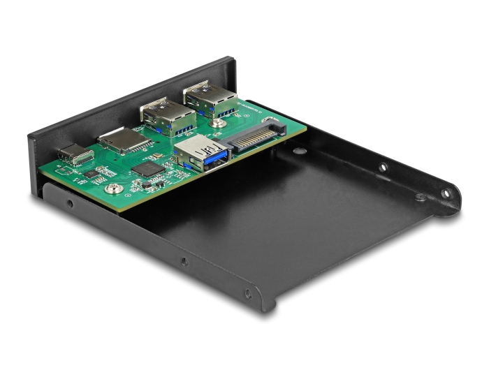Delock Front Panel 3.5″ USB 5 Gbps 1 x USB Type-C™ + 2 x USB Typ-A + SD und Micro SD Slot #3 