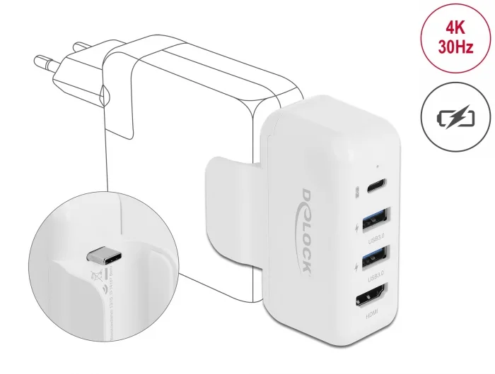 Delock Adapter für Apple Netzteil mit PD und HDMI 4K #1 