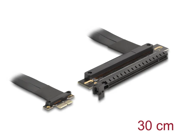 Delock Riser Karte PCI Express 3.0 x1 Stecker zu x16 Slot mit Kabel 30 cm #1 
