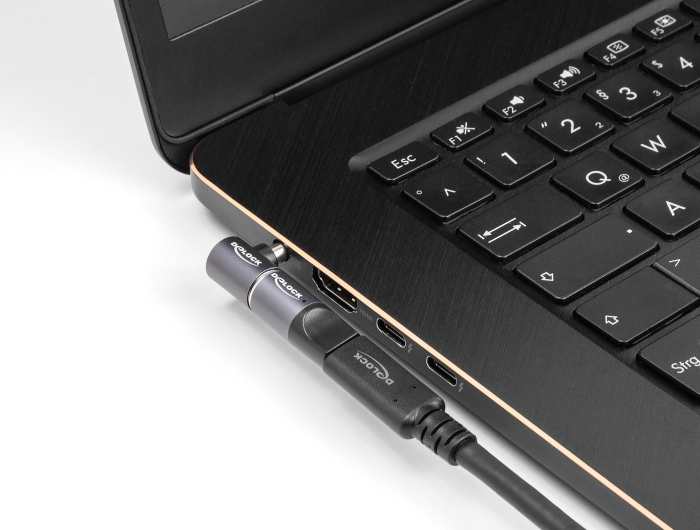 Delock Adapter für Notebook Ladekabel 5,5 x 2,5 mm Stecker zu magnetischem 8 Pin Konnektor #3 