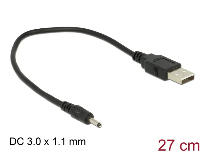 Delock Kabel USB Typ-A Stecker Power > DC 3,0 x 1,1 mm Stecker 27 cm #1 