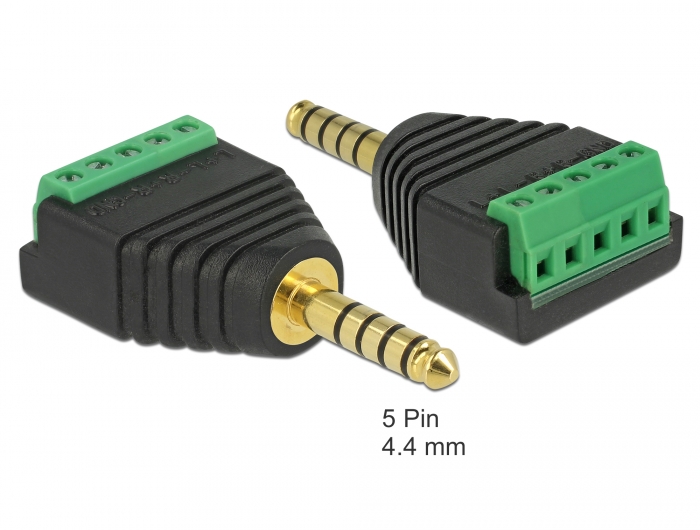 Delock Adapter Klinkenstecker 4,4 mm zu Terminalblock 5 Pin #1 