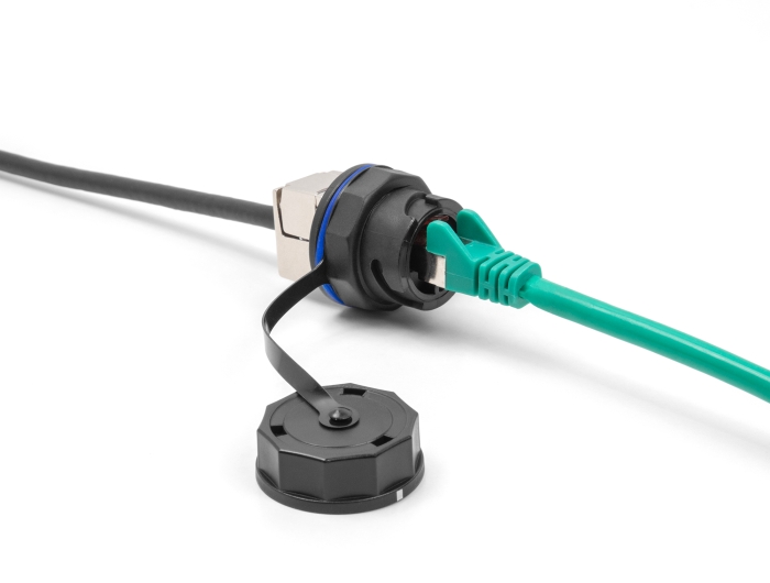 Schutzkappe für Delock RJ45 Einbaubuchsen 67047 und 67048 IP68 staub- und wasserdicht schwarz #2 