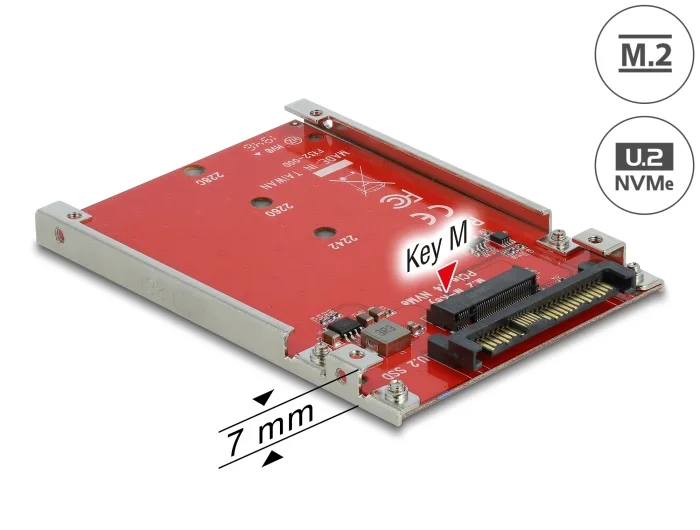 Delock 2.5″ Konverter U.2 SFF-8639 > M.2 NVMe Key M - 7 mm #1 