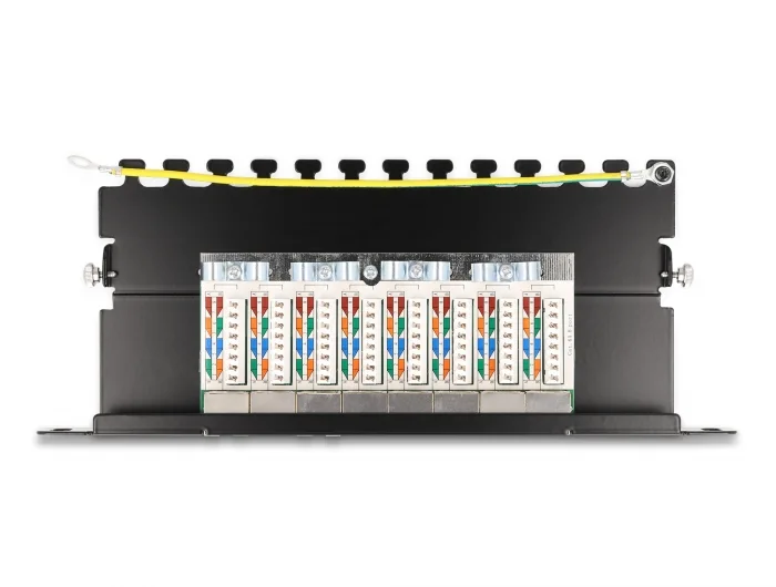 Delock 10″ Patchpanel 8 Port Cat.6A 1 HE schwarz #3 