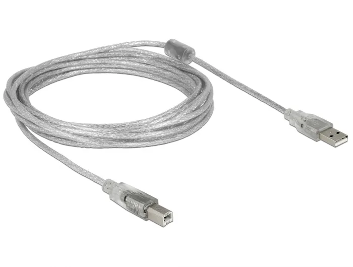 Delock Kabel USB 2.0 Typ-A Stecker > USB 2.0 Typ-B Stecker 5 m transparent #2 