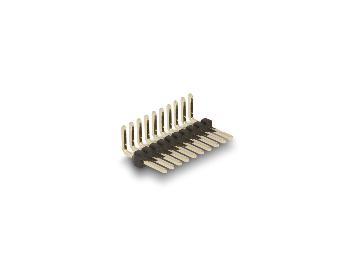 Delock Stiftleiste 10 Pin, Rastermaß 1,27 mm, 1-reihig, gewinkelt, 5 Stück #2 