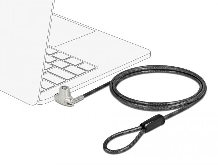 Navilock Notebook Sicherungskabel mit Schlüssel für HP Nano Slot - Karbonstahlkabel #2 