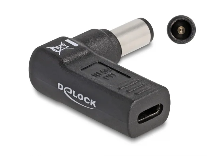 Delock Adapter für Notebook Ladekabel USB Type-C™ Buchse zu Dell 7,4 x 5,0 mm Stecker 90° gewinkelt #1 
