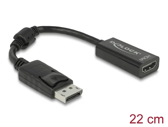 Delock Adapter DisplayPort 1.1 Stecker > HDMI Buchse Passiv schwarz #1 