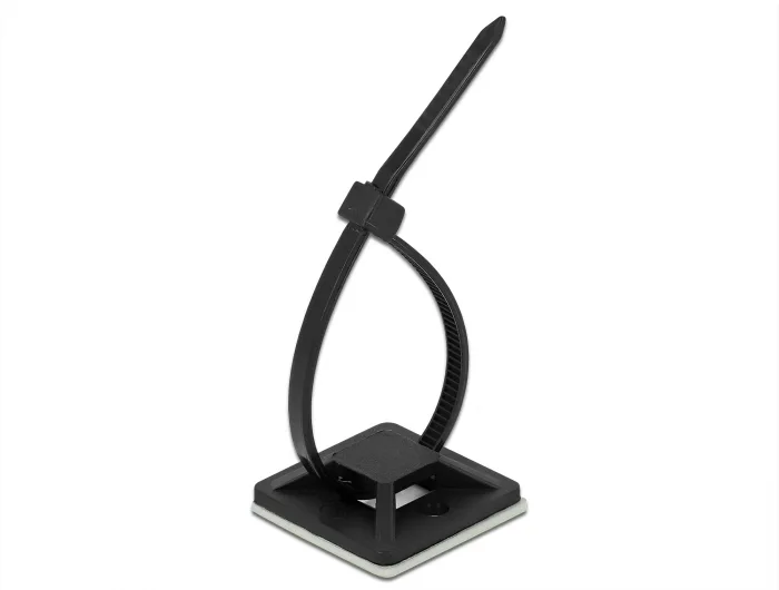Delock Befestigungssockel 30 x 30 mm mit Kabelbinder L 200 x B 4,8 mm schwarz #2 