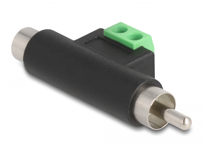 Delock Cinch Stecker und Cinch Buchse zu 2 Pin Terminalblock Adapter #2 