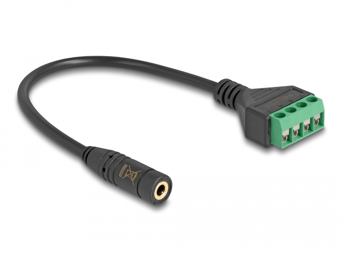 Delock Kabel Klinkenbuchse 3,5 mm 4 Pin zu Terminalblock Adapter 20 cm #2 