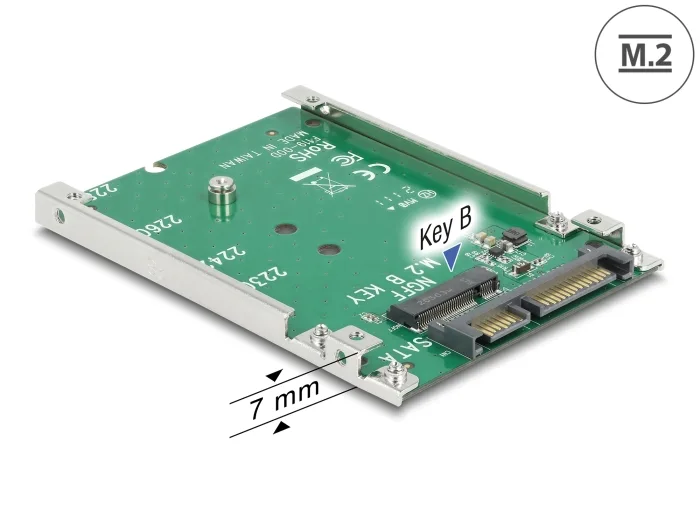 Delock 2.5″ Konverter SATA 22 Pin > 1 x M.2 Key B - 7 mm #1 