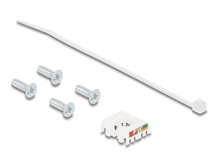 Delock D-Typ RJ45 Einbaubuchse mit LSA Anschluss Cat.6A STP Metall #3 