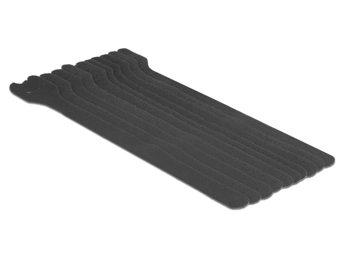 Delock Klett-Kabelbinder L 240 x B 13 mm schwarz 10 Stück #2 