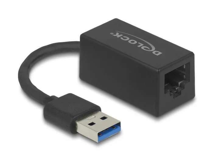 Delock USB Typ-A Netzwerk Adapter Gigabit LAN 1 x RJ45 kompakt schwarz #1 