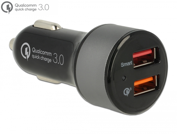Navilock KFZ Ladeadapter 2 x USB Typ-A mit Qualcomm® Quick Charge? 3.0