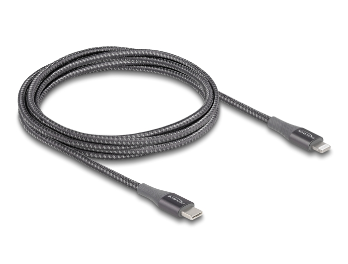 Delock Daten- und Ladekabel USB Type-C™ zu Lightning™ für iPhone™, iPad™ und iPod™ grau 2 m MFi #2 