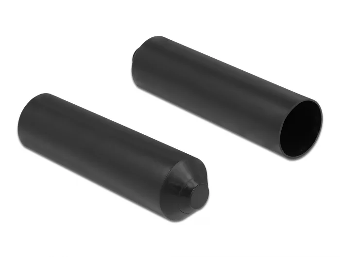 Delock Endkappen mit Innenkleber 70 x 20 mm 2 Stück schwarz #2 