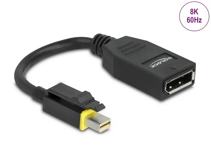 Delock Mini DisplayPort 1.4 zu DisplayPort Adapter mit Einrastfunktion 8K 60 Hz #1 