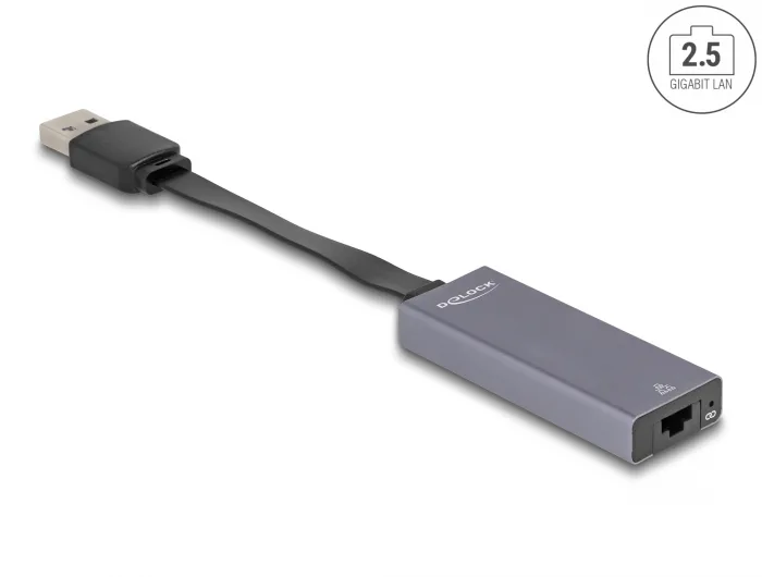 Delock USB Typ-A Netzwerk Adapter 2,5 Gigabit LAN 1 x RJ45 slim #1 