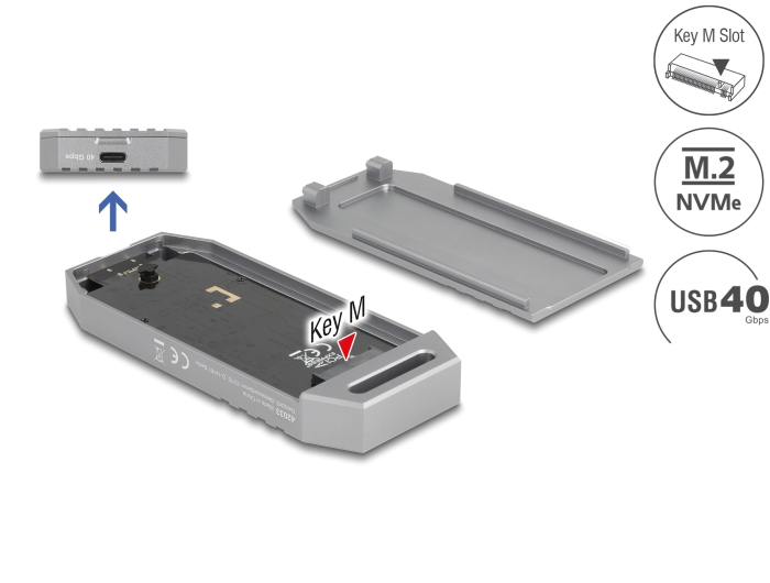 Delock M.2 NVMe SSD Gehäuse USB 40 Gbps - werkzeugfrei #1 