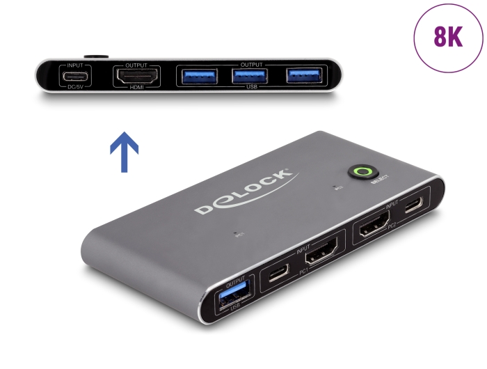 Delock HDMI KVM Switch 8K 60 Hz mit USB 5 Gbps #1 