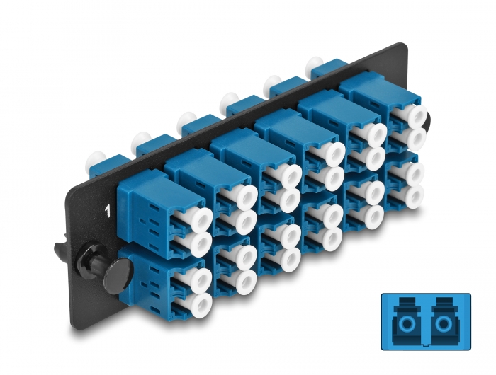 Delock LWL Adapter Panel LC Duplex UPC 12 Port blau #1 