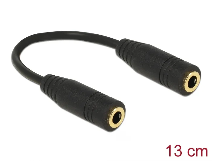 Delock Adapter Audio Klinke 3,5 mm 4 Pin Buchse > Buchse 13 cm #1 